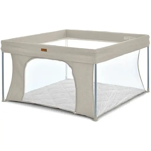 Манеж El Camino ME 1196 SWIFT 4 Gray для детей 6–24 мес. удобный и безопасный складной бежевый - фото 3