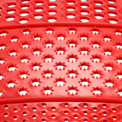 Терка пластмассовая круглая для детского питания и картофеля 24 см, Kitchette Красный 83845 - фото 6