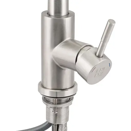 Змішувач для кухні з висувним виливом Lidz (NKS) 12 32 015FL-8 Никель - фото 4