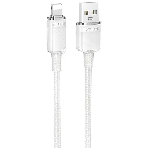 Дата кабель Borofone BU56 Succeed USB to Lightning 2.4A (1.2m) White