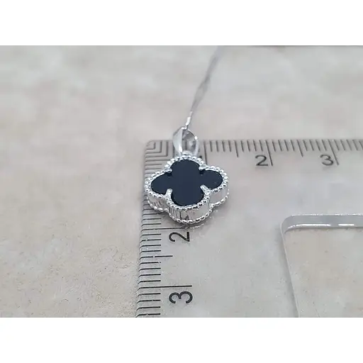 Золотая подвеска Платон Клевер с агатом. 3П126/67Б - фото 3