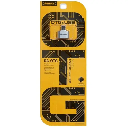 Адаптер переходник Remax RA-OTG MicroUSB to USB 2.0 F серебристый