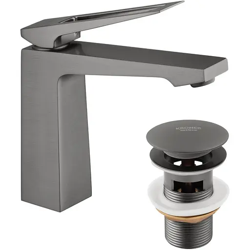 Змішувач для раковини Kroner KRP Ersel - GRP0110BV з донним клапаном (CV035472) - фото 1