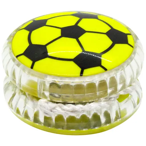 Дитяча іграшка Йо-йо "Футбольний м'яч" Bambi М 5641(Yellow) 5,5 см, світло - фото 1