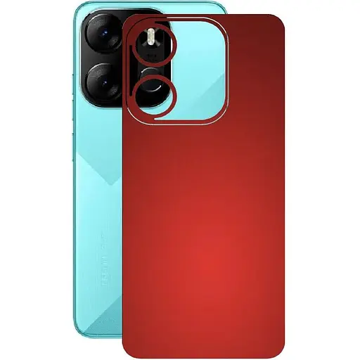 Защитная пленка StatusSKIN для Tecno Pop 7 Корпус Винил красная матовая - фото 1