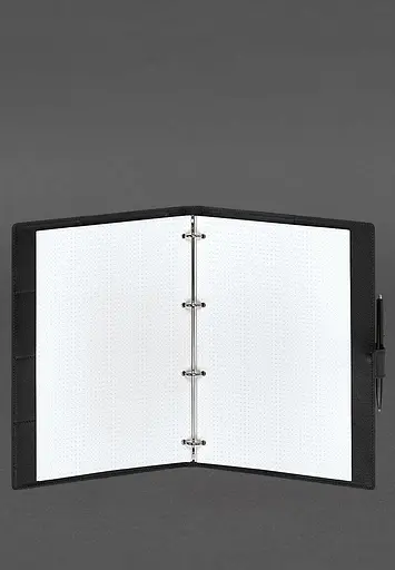 Кожаный блокнот А4 (софт-бук) 9.2 черный краст - фото 4