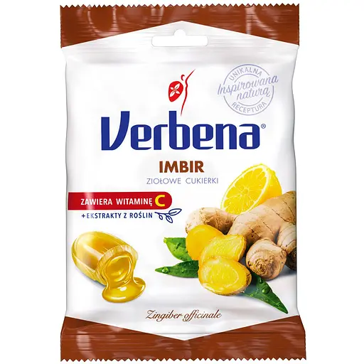 Леденцы Verbena с имбирем и витамином С 60 г