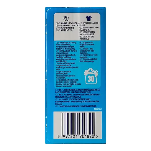 Уцінка. Засіб для пом’якшення води та запобігання утворенню накипу Calgon Powerball 4в1 у таблетках, 30 шт - фото 4