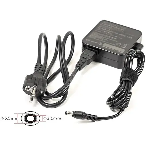 Універсальний блок живлення для ноутбуків PowerPlant 220V, 12V 60W 5A (5.5*2.1) wall mount