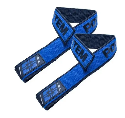 Лямки для тяги Power System PS-3401 Lifting Straps Duplex Black/Blue (3401BU-0) - фото 2
