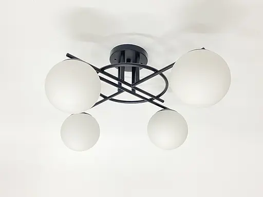 Підвісна люстра на 4 плафони 91182/4 чорна