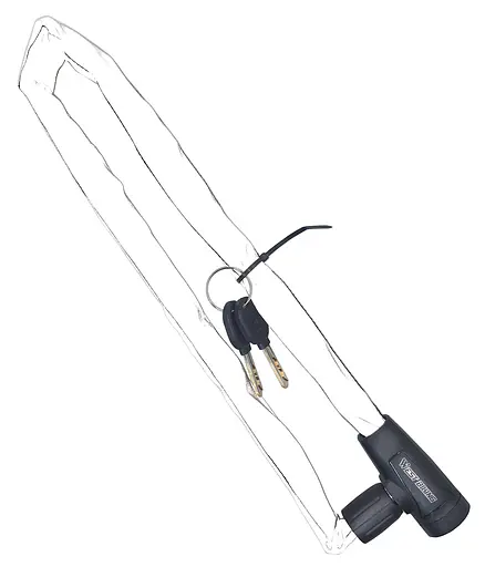 Велосипедний замок West Biking YP0705111 4 x 750 мм ланцюговий під ключ світловідбивний сірий (G0001987) - фото 2