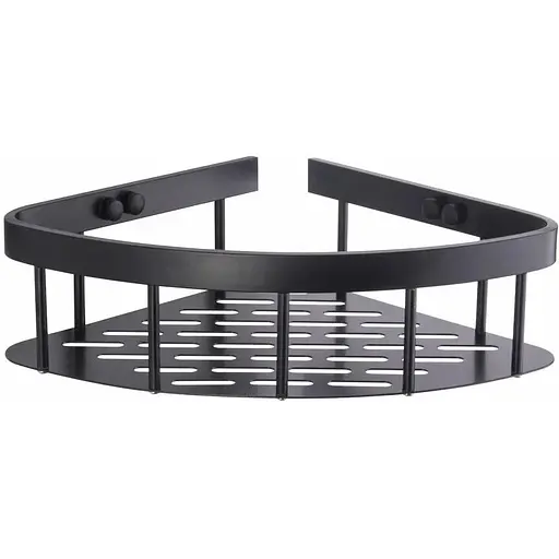 Полочка в ванную угловая Platinum 5507-1 PL (алюминий), Черный - фото 1