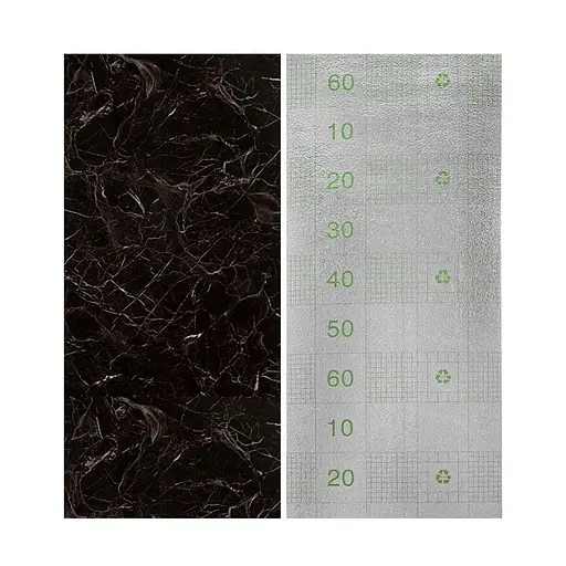 Самоклеящаяся виниловая плитка в рулоне 600х3000х2мм Черный мрамор Глянец SW-00001289 - фото 4