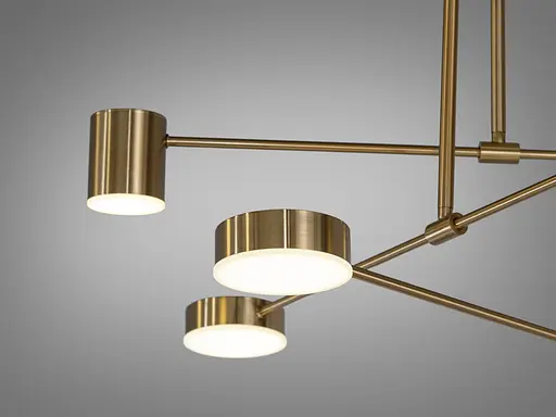 Бронзова світлодіодна люстра лофт потужністю 30W - фото 3