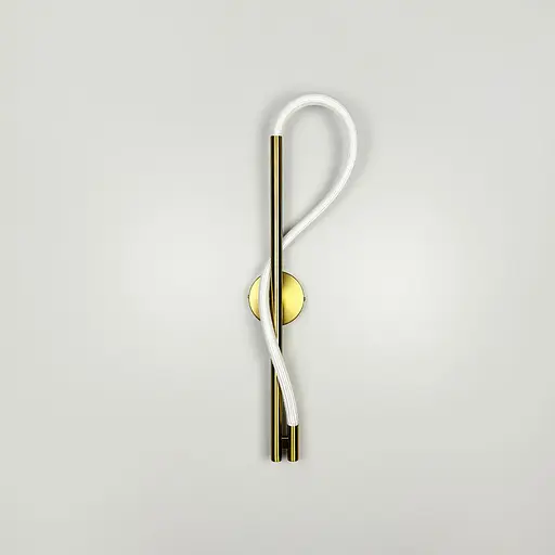 Бра латунне із обплетеним неоном 60 см Line F Арт. W203/600 AB - фото 1