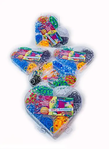 Набор резинок для плетения G-Toys в коробке Сердце 8 цветов - фото 1