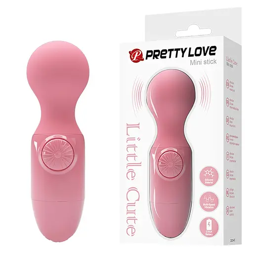 Вібромасажер Pretty Love Mini Stick Little Cute 12 см рожевий - фото 7