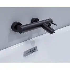 Смеситель для ванны Paffoni Light с регулируемым душевым гарнитуром black matt LIG023NO, Черный матовый - фото 11