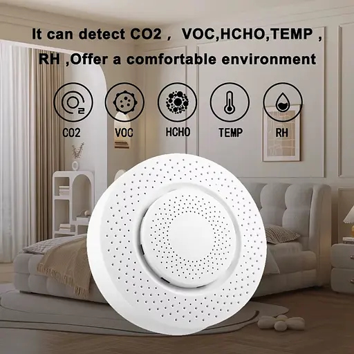 Wifi датчик аналізатор якості повітря за 5 параметрами Smart air box 01-Z, Tuya smart life app (101164) - фото 3