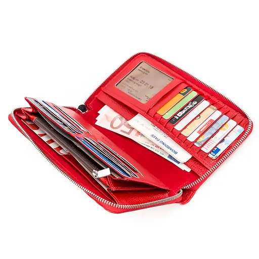 Женский кожаный кошелек-клатч KARYA 20х11 см acs0015273 - фото 4