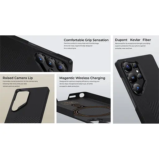 Чехол Benks Montage ArmorAir Kevlar Case 600D/1500D Magnetic для Samsung Galaxy S25 Ultra Black (6948005949235) [141718] - фото 9