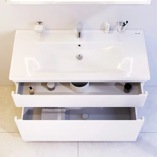 Тумба з умивальником AM.PM Hit 100 см підлогова білий M93A-FSX01002-WC01002WG38 Білий - фото 3