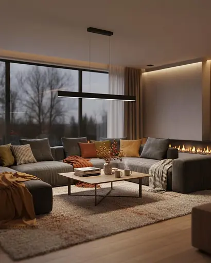 Підвісний світильник, люстра Goldlux 333834 Bernadetta LED 1x20W 4000K 2500Lm IP20 чорний - фото 2