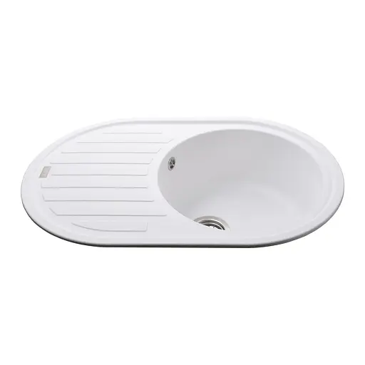 Гранітна мийка Globus Lux Ohara білий 770x500мм-А0007 000022440, Білий - фото 3