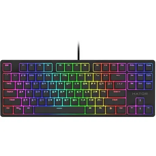 Клавіатура Hator Rockfall 2 Mecha TKL Orange USB Black (HTK-520)