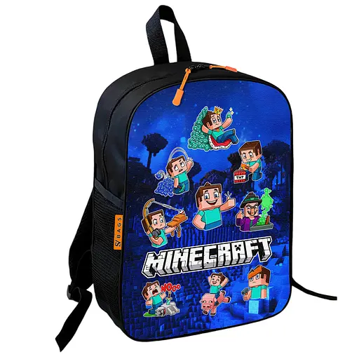 Рюкзак школьный детский 36х27см Майнкрафт Крипер «Minecraft» с принтом для мальчика (00592)