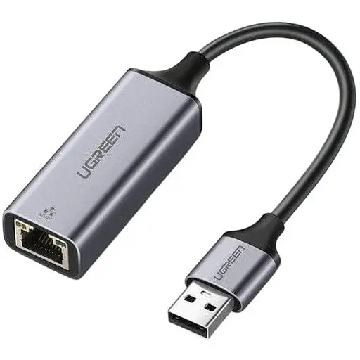 Перехідник Ugreen USB 3.0 Type-A Ethernet RJ45 1000Mb CM209 сірий