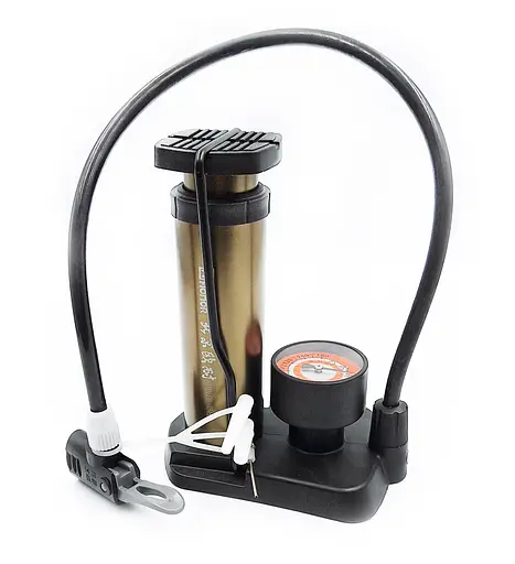 Насос велосипедный Honor FP1845D с манометром золотой/хром (G0000469)