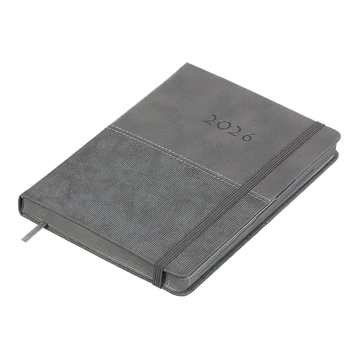 Щоденник датований Buromax Fortuna 2026 A5 штучна шкіра сірий (BM.21102-09) - фото 3