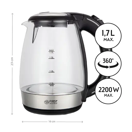 Електрочайник First FA-5404-2-BA - фото 2