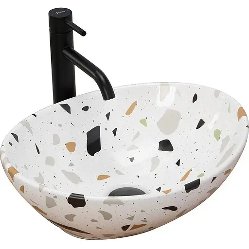 Умивальник Rea Sofia terazzo накладний REA-U6932, Цветной - фото 1