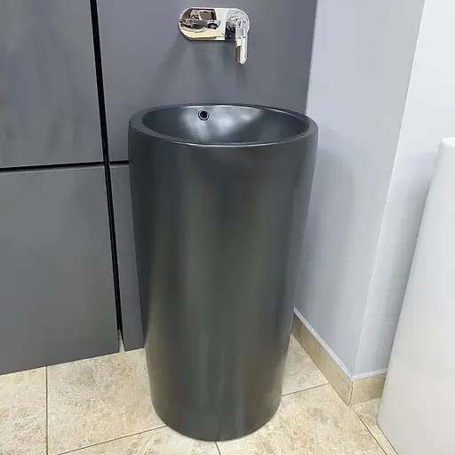 Умивальник VBI Matera black matt напольний VBI-019007, Чорний матовий - фото 1