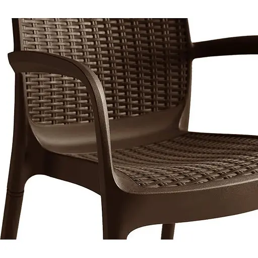 Стілець садовий пластиковий Keter Bali коричневий - фото 2
