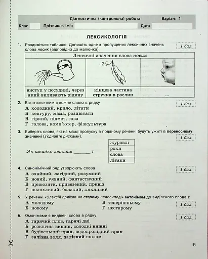 Українська мова. 5 клас. Контроль результатів навчання - фото 4