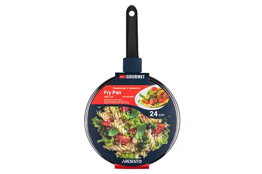 Сковорода Ardesto з кришкою Gemini Gourmet Aosta 24см алюміній чорний - фото 4