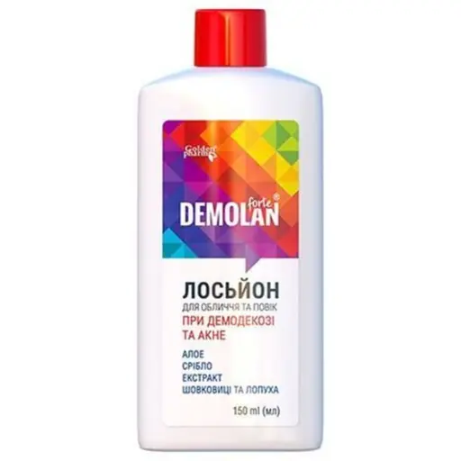 Лосьйон для обличчя та вік при демодекозі та акне Golden Pharm Demolan Forte 150 мл