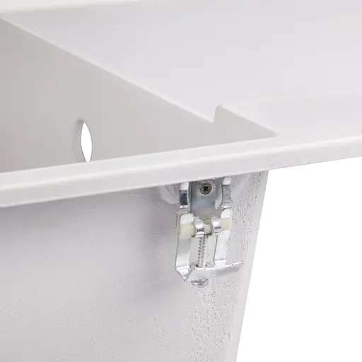 Кухонна мийка Lidz 790x495/230 WHI-01 (LIDZWHI01790495230), Білий - фото 5