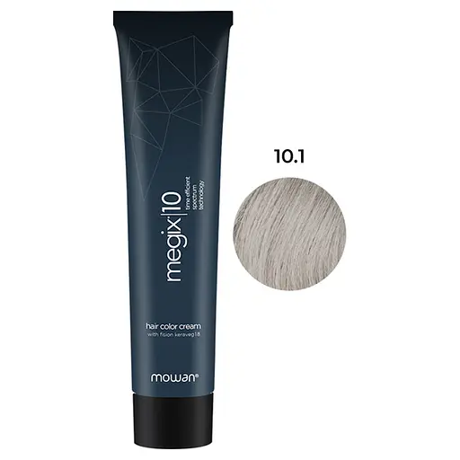 Фарба для волосся з низьким вмістом аміаку Mowan Megix10 10.1 екстра світлий попелястий блонд 100 мл - фото 1