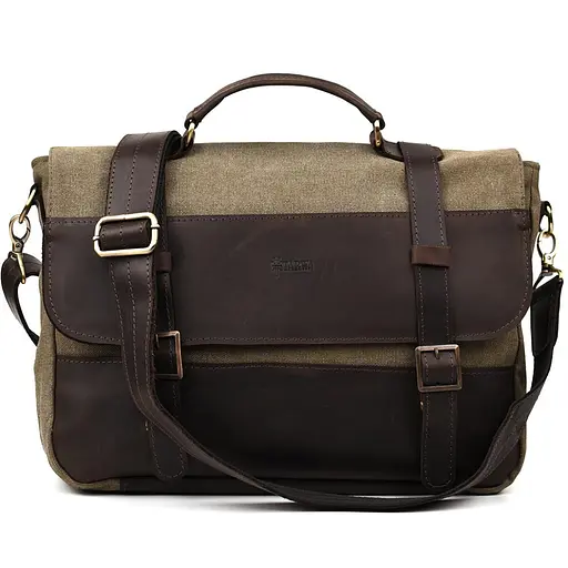 Шкіряна чоловіча сумка TARWA 36х27х10 см nsa0001324 - фото 3