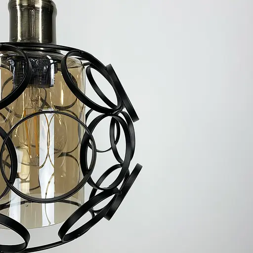 Підвіс в стилі Лофт у чорному круглому корпусі | Арт. 12639 BK | Line F - фото 4