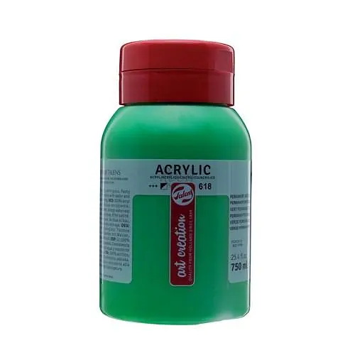 Краска акриловая Talens Art Creation 618, Перм. зеленый светлый 750 мл