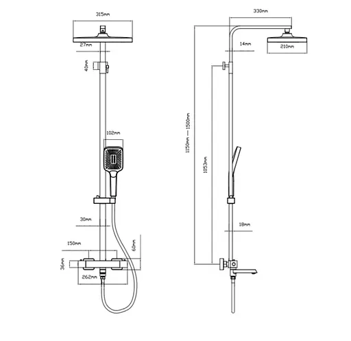 Душевая система универсальная Qtap Sloup Chrome термостатическая с изливом QTSLO51103OC48217 - фото 9