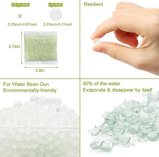 Гелевые шарики орбизы для детского оружия Голубой Neon Orbeez 7-8 мм 5000 шт. - фото 5