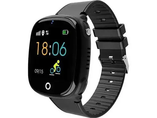 Подарунковий дитячий смарт-годинник Lemfo HW11 4G Aqua Plus з камерою і GPS-відстеженням водонепроникний чорний - фото 2