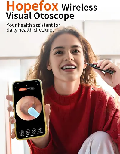 Набір для видалення вушної сірки Hopefox, камера для очищення вух, 5-мегапіксельна амера для вух із 6 світлодіодними лампами - фото 4